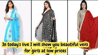 In todays live I will show you beautiful veils for girls at low prices [upl. by Eerok]