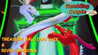 Glücksdrachen am River Dragons und Treasure Ball Duo Luck Fontainebleau Las Vegas [upl. by Sherj]