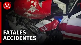 Reportan 3 personas fallecidas por accidentes carreteros en Veracruz [upl. by Topliffe]