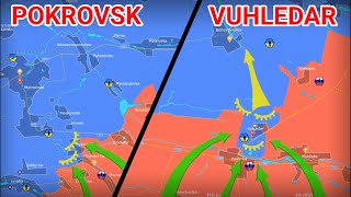 RF advance in Pokrovsk and Vuhledar 28 September 2024 [upl. by Alyakam466]