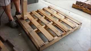 Pallet Recycling With A Drill Powered Dismantling Tool [upl. by Raknahs678]