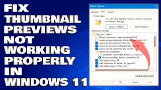 How To Fix Thumbnail Previews Not Working Properly in Windows 1110 Solution [upl. by Einad]