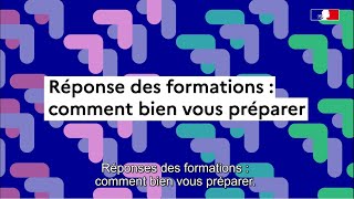 Parcoursup  réponses des formations comment bien vous préparer [upl. by Sitelc]