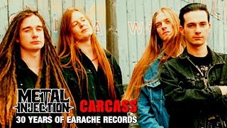 CARCASS Behind The Scenes Stories  30 Years Of Earache  Metal Injection [upl. by Hevak]