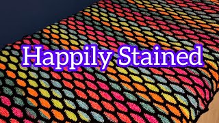 Happily Stained Blanket  Modified Millstone Stitch  Crochet Tutorial [upl. by Ardnuahsal]