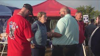 US Senator Vance and Congresswoman Kaptur visit picket line show support to UAW members [upl. by Maclaine]