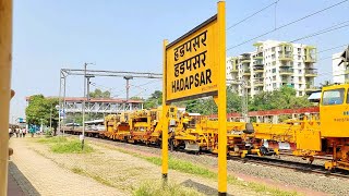 Hadapsar Railway Station  Train Arrival Hyderabad Hadapsar Express Train Arrival Hadapsar Station [upl. by Aikkin]