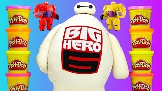 HUGE Baymax Toy Egg Play Doh Surprise Lego Marvel Big Hero 6 [upl. by Andriette]