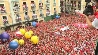 Start of the San Fermin festivities in Pamplona  AFP [upl. by Bicknell]