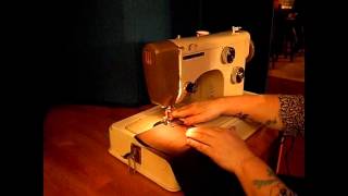 Riccar Sewing Machine with Zigzag Button Holes and BlindStitch Demo Video [upl. by Pantia]