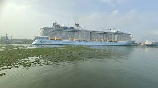 large passenger ship anthem of seas cochin port terminals [upl. by Nations]