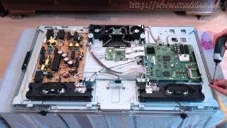 How to open a Philips TV set 9803H to access the TCON board [upl. by Skier]