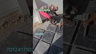 Interlock work Installing method Stone finish [upl. by Alyt]