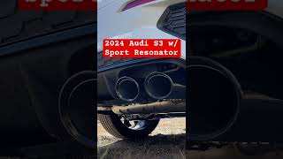 Listen to the exhaust sound of the 2024 Audi S3 with the factory Sport Resonator audis3 exhaust [upl. by Linnette]