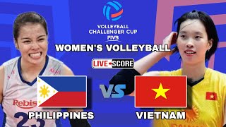 PHILIPPINES vs VIETNAM  2024 FIVB Volleyball Challenger Cup Women LIVE Scoreboard [upl. by Loni733]