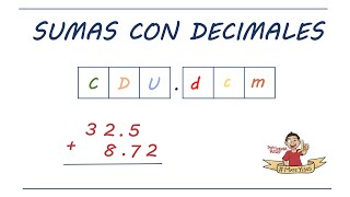 Sumas con decimales Explicación a detalle  MATEYISUS [upl. by Bowe]