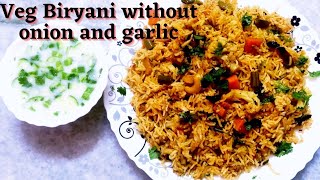 Veg Biryani without onion and garlic Biryani in pressure cooker [upl. by Seften]