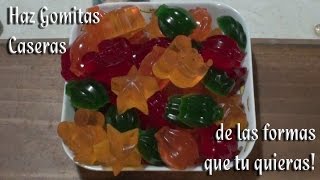 Como hacer gomitas caseras y de la forma que quieran [upl. by Ahsiei]