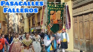 FALLAS DE VALENCIA 2024 Pasacalles Falleros19marzo2024 [upl. by Nrol310]