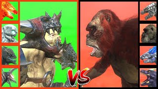 KAIJU TOURNAMENT Darkness Warlord VS Skar king VS Shimo VS Godzilla VS Kong 2024 VS Doug in ARBS [upl. by Odnavres]