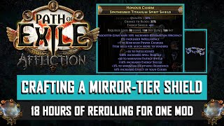 POE 323 Mirror Crafting an Int Stack Shield that hates me [upl. by Eelyahs]