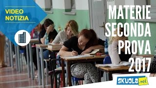 Materie seconda prova maturità 2017 [upl. by Quarta]