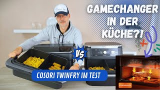 Neue COSORI TwinFry Heißluftfritteuse Test ✅ Der beste OfenErsatz Praxistest mit Ninja Flexdrawer [upl. by Nohsyar82]