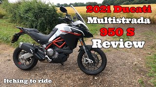 2021 Ducati Multistrada 950 S GP White Review Road Test Walk Round [upl. by Rebna]