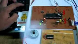 DC motor Control with PIC18F4550 and L293D Motor Driver [upl. by Hammer193]