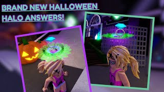 Brand New Halloween Halo Answers  Old Royale High Lobbies Roblox [upl. by Eustatius]