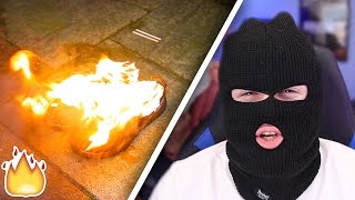 BURNING MORGZ NEW YEEZY PRANK BURNING �1000 SHOES PRANK BEHIND THE SCENES [upl. by Opaline104]