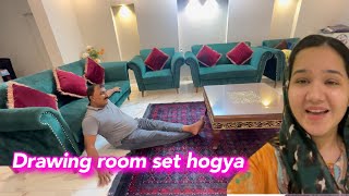 Drawing room set hogya  Sitara Yaseen new home [upl. by Longley]