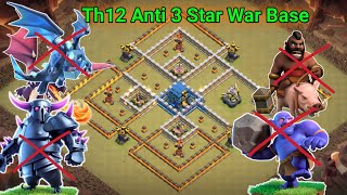 Th12 Anti Electro Dragon War Base  Th12 Anti Dragon War Base  Th12 Anti Dragon BASE [upl. by Namara]