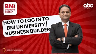 How to log Into BNI University or BNI Business Builder  bni bniglobal [upl. by Aiz]