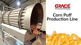 Corn Puff Production Line  Corn Puff Manufacturing Process  Extruded Snacks Manufacturing Process [upl. by Cychosz766]