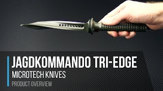 Microtech Jagdkommando Tri Edge Fixed Blade Overview [upl. by Aicul]