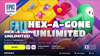 HexAGone Unlimited Map Code Creative in Fortnite X Fall Guys HexAGone Unlimited COMPLETE [upl. by Pigeon]