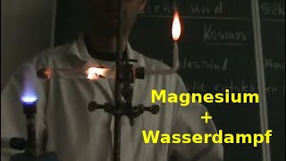 Chemische Reaktion von Magnesium mit Wasserdampf  Redoxreaktion [upl. by Evante644]