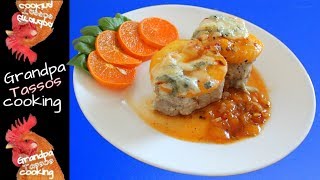 Φιλέτο χοιρινό Δεν έχεις ξαναφάει pork tenderloin with Roquefort Schweinemedaillons mit Roquefort [upl. by Ahcilef]