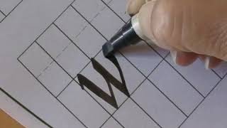 Writing Lower Case SZ in Calligraphy [upl. by Malita173]