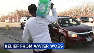 Dixmoor sees 2 water main breaks overnight residents receive free water filters amid ongoing crisis [upl. by Nosylla]