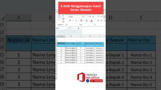 5 Detik menggabungkan kolom otomatis di Excel untuk anda para staff perkantoran [upl. by Anina]