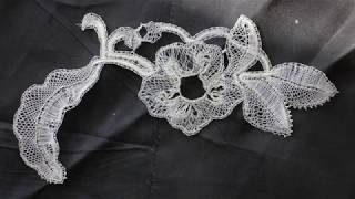 Raised work  Honiton bobbin lace tutorial  Video 9 [upl. by Poppo32]