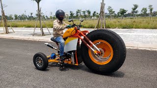 Build A Crazy Trike 450cc Use Truck Wheel And Great Experience [upl. by Lewert]