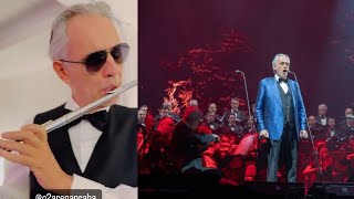 Andrea Bocelli Play Whistle Before Show At Prague 2024 [upl. by Erej217]