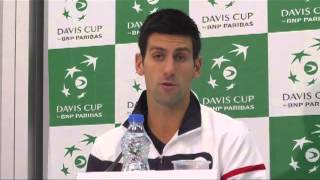 Novak Djokovic posle pobede nad Radekom Stepanekom [upl. by Zeuqram]