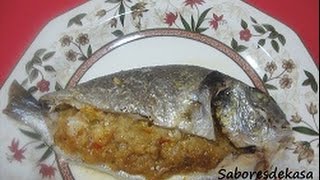 Dorada rellena con gambas [upl. by Anuait]