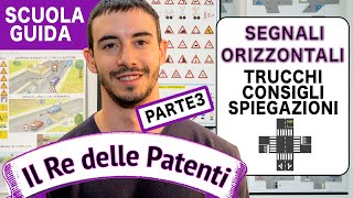 SEGNALI ORIZZONTALI pt 3 ESEMPI  IL RE DELLE PATENTI  PATENTE B [upl. by Sisile]