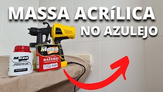 APRENDA APLICAR MASSA CORRIDA EM CIMA DO AZULEJO DA FORMA CORRETA [upl. by Noloc]