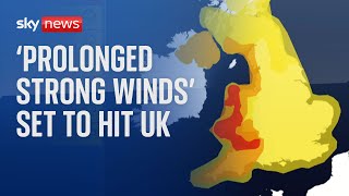 Storm Darragh Rare red weather warning issued with Britain set to be battered by strong winds [upl. by Roye]